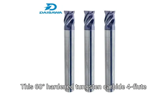 60° Tungsten Carbide Flat End Mill for Stainless Steel Cutting